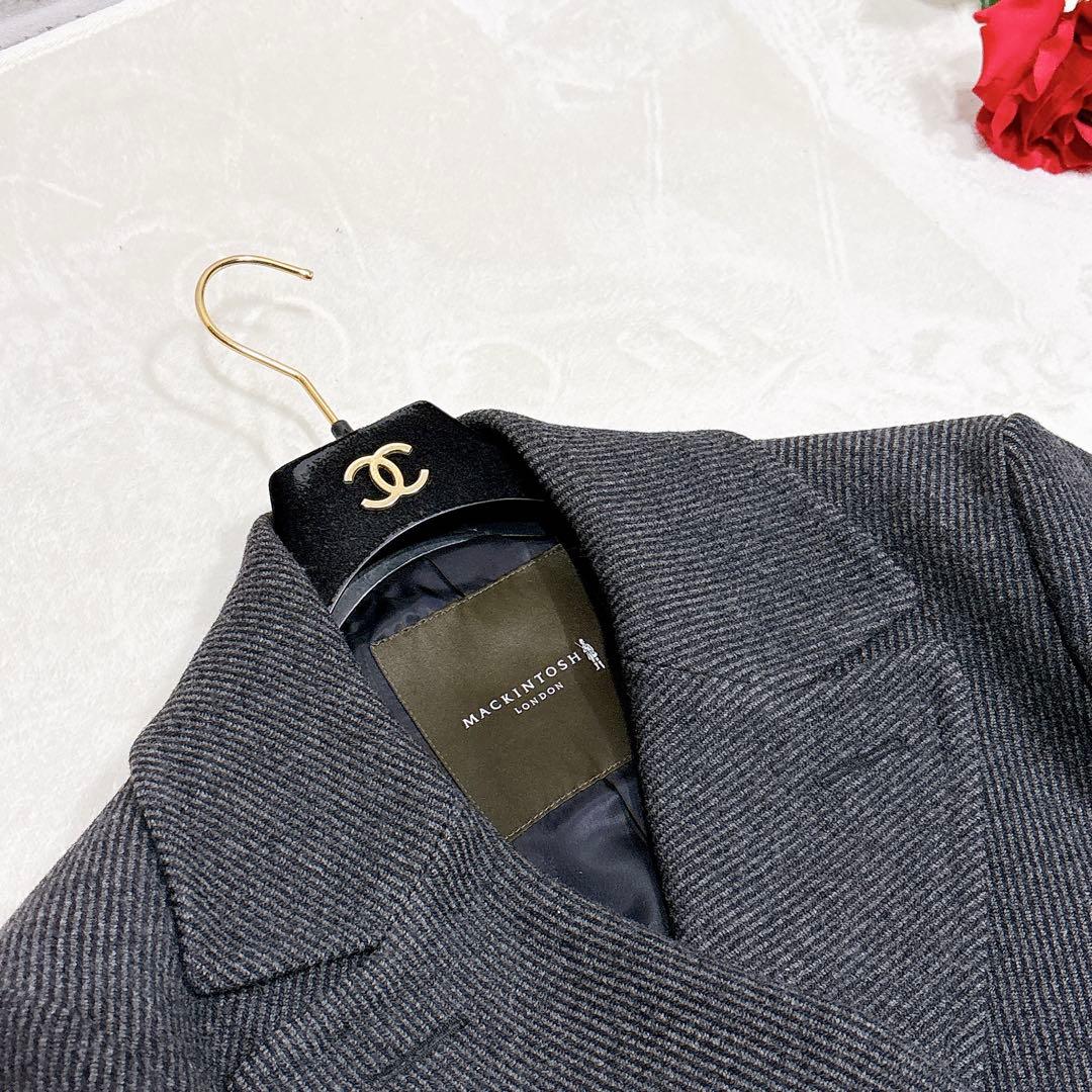 未使用✨　マッキントッシュ　ロンドン　チェスターコート　ピーコート　M グレー