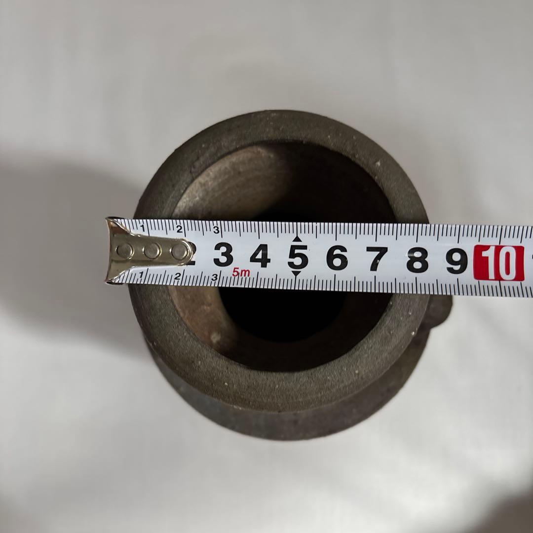 備前花入　陶器　花瓶 木箱付き