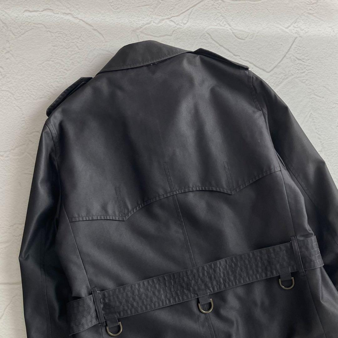 【未使用級】アクアスキュータム ロンドン トレンチコート ブラック 日本製 36