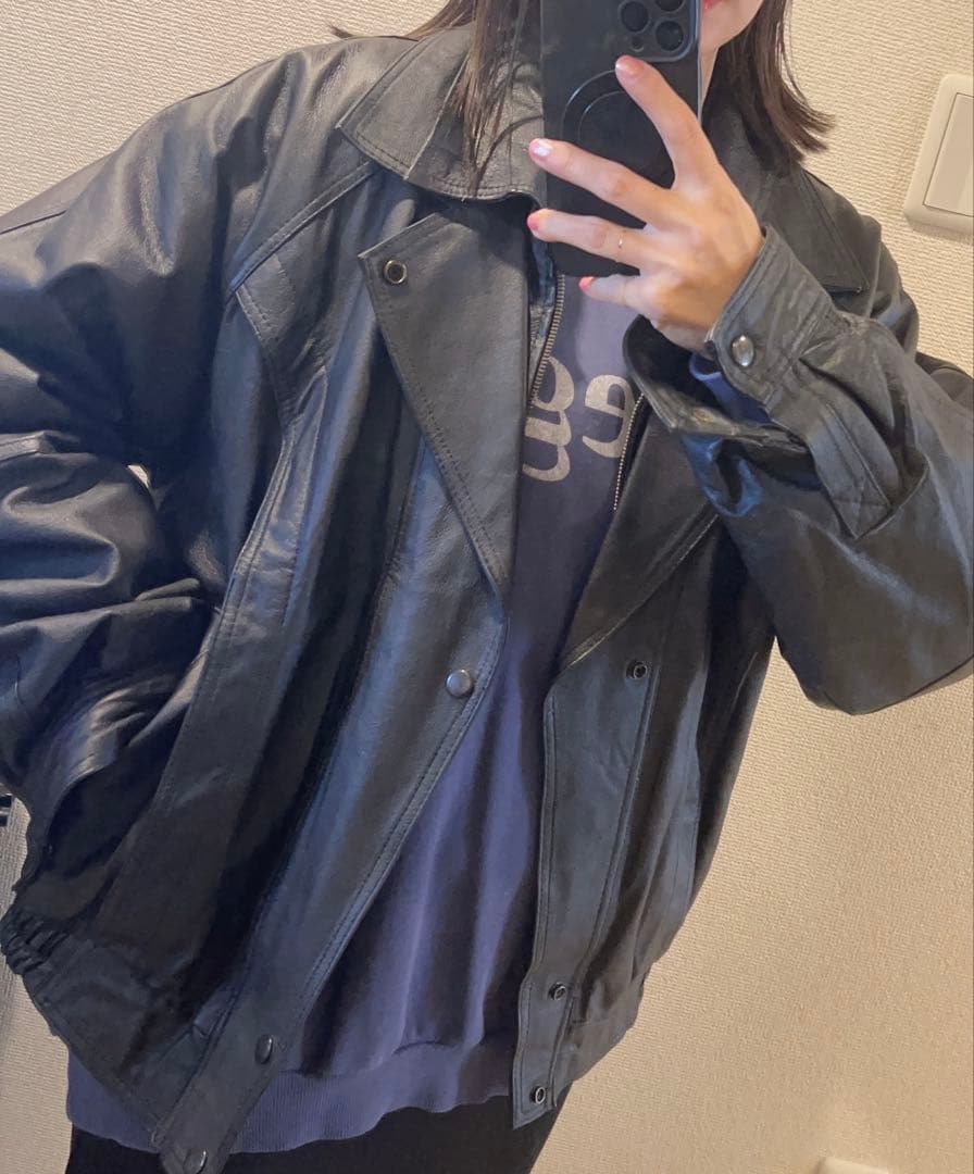 ヴィンテージライダースジャケット　本革レザー