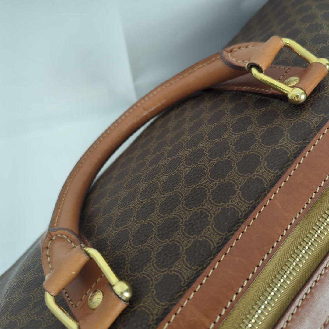 CELINE セリーヌ マカダム レザー ボストンバッグ 大容量