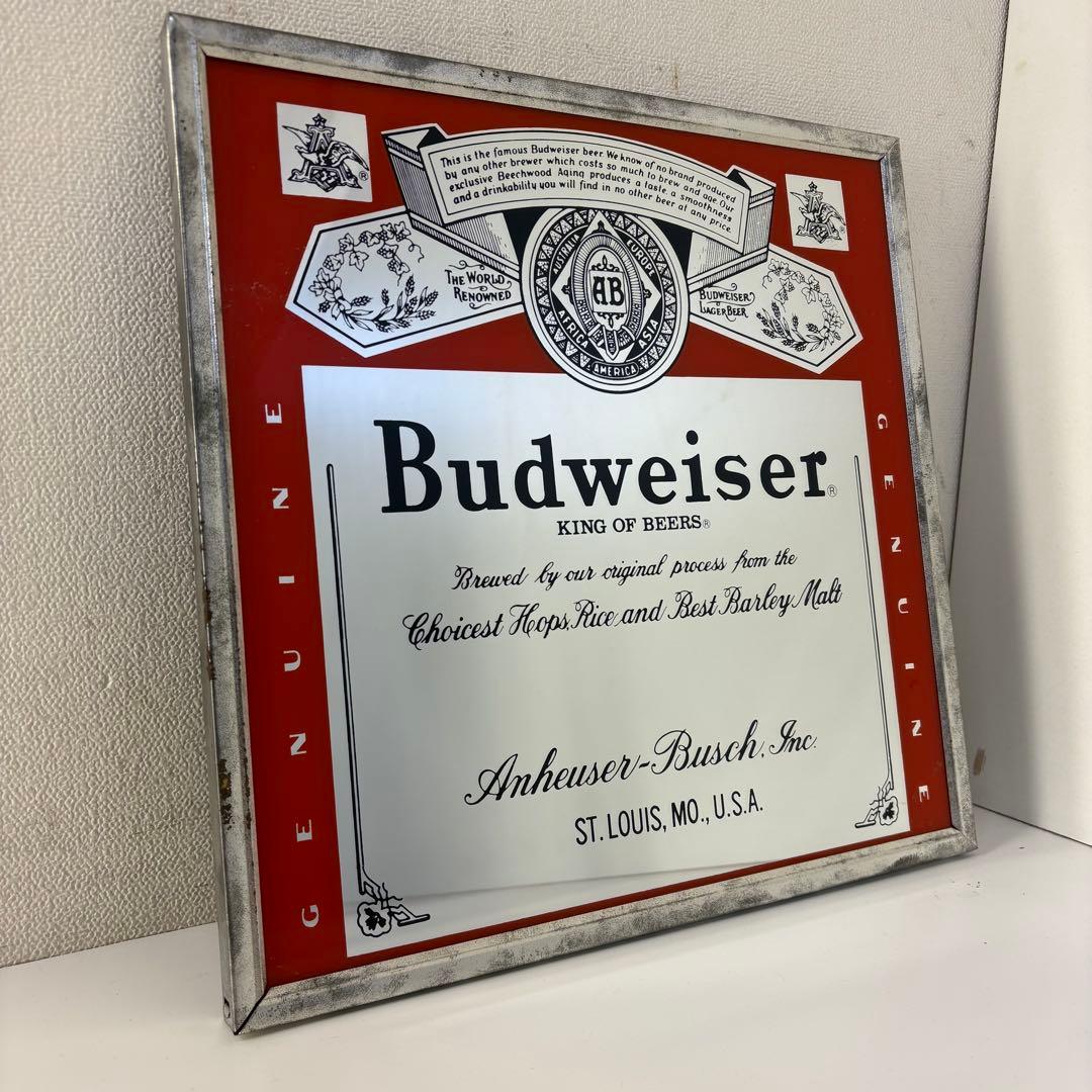 Budweiser パブミラー ヴィンテージ 30cm バドワイザー 鏡
