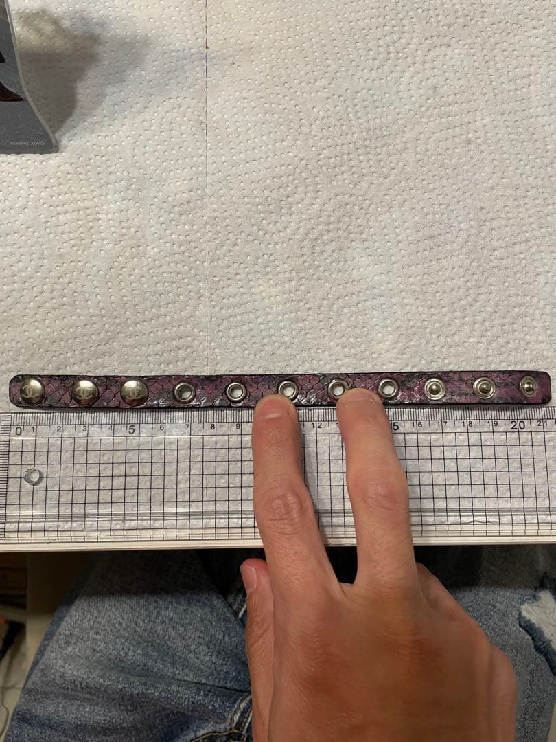 ★【極希少】CHANEL パイソン　レザー　ブレス　ヴィンテージ　パープル★