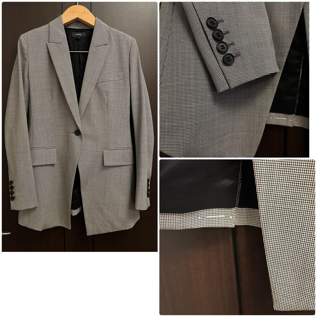 theory traceable ハウンドトゥース　千鳥格子パンツスーツ
