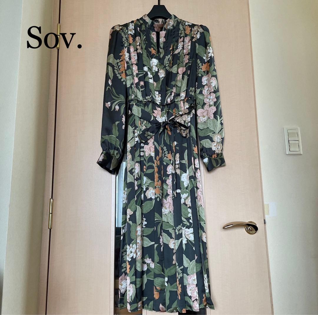 Sov.<original>花柄プリントワンピース