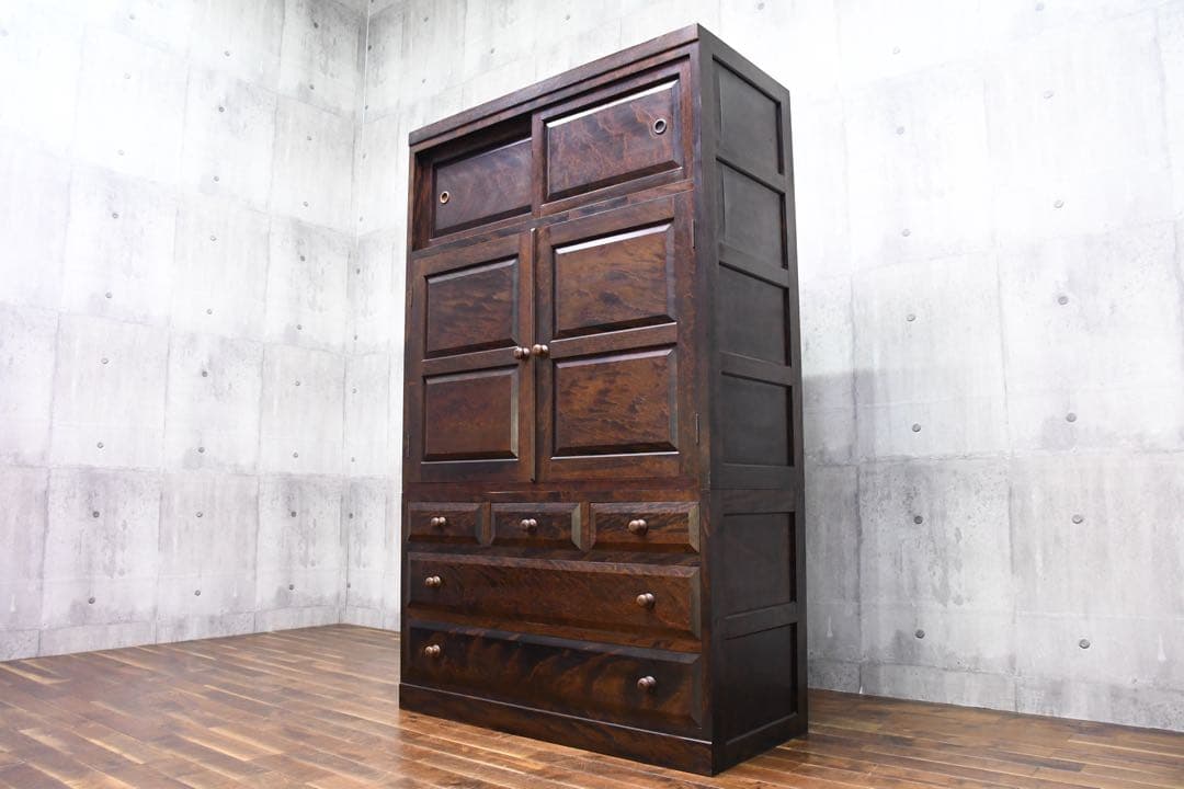 EGK63 松本民芸家具 D型 和箪笥 水目桜/ミズメザクラ 無垢材 チェスト