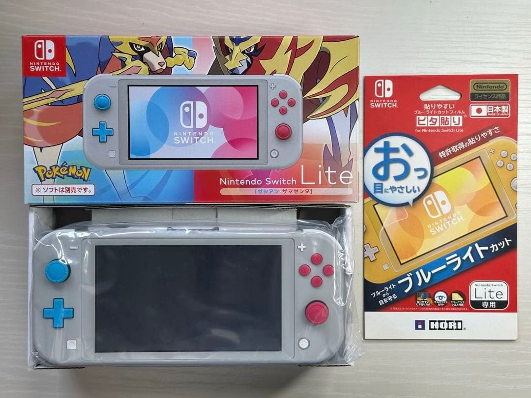 Nintendo Switch Lite ポケモンソードソールド保護フィルム付き