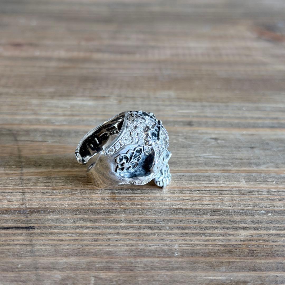 希少 アルテミスクラシック スカルリング 925 ジルコニア 13号 シルバー