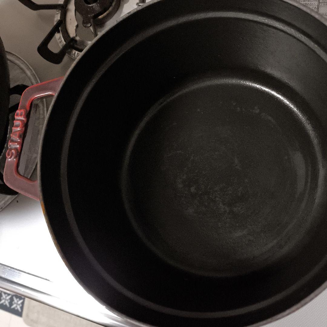 STAUB LA COCOTTE 赤 鍋 20cm 現状品