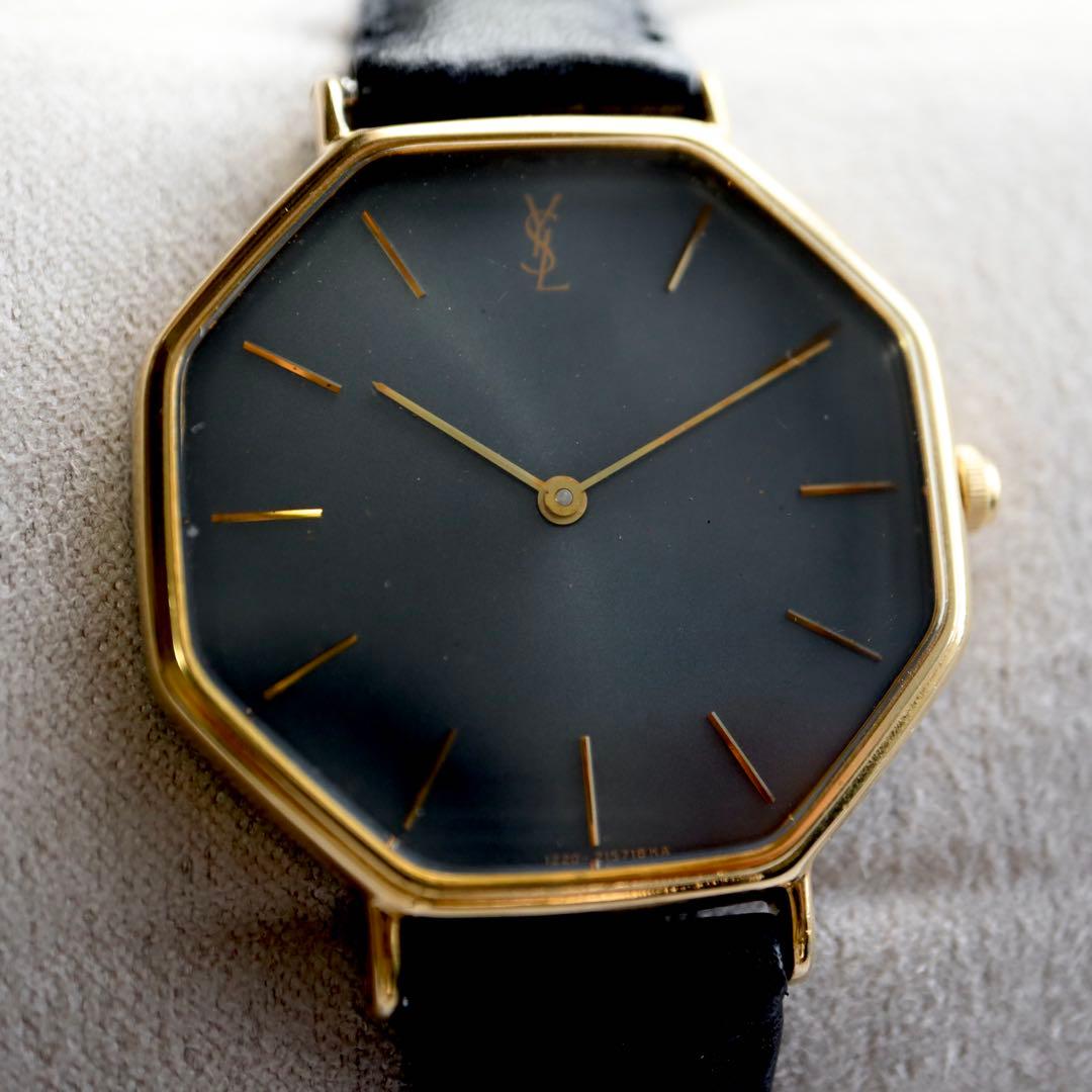 Yves Saint Laurent オクタゴン ゴールド 腕時計 1359