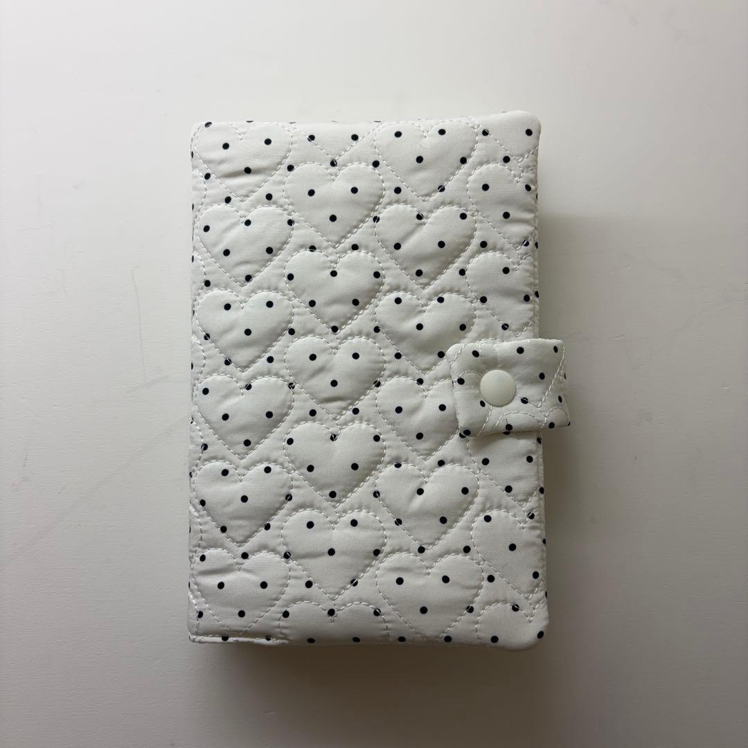 バインダーカバー　ハートドット　A6 韓国　貯金