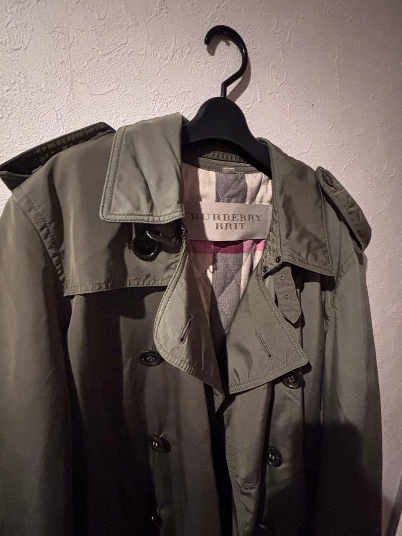 L*y様 【BURBERRY BRIT】ミリタリー トレンチコート オリーブ チ