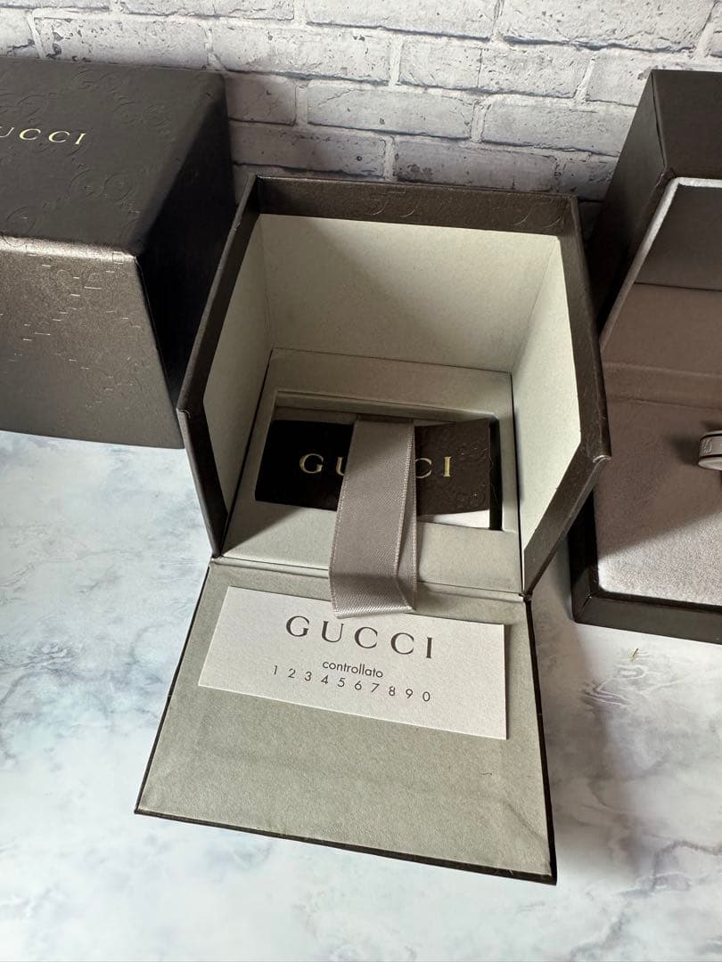 【未使用】GUCCI グッチ リング 指輪 GG ホワイト #17