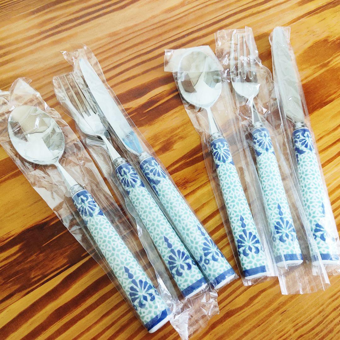 新品　ポーランド食器　カトラリーセット①　スプーンナイフフォーク3本　クラシック