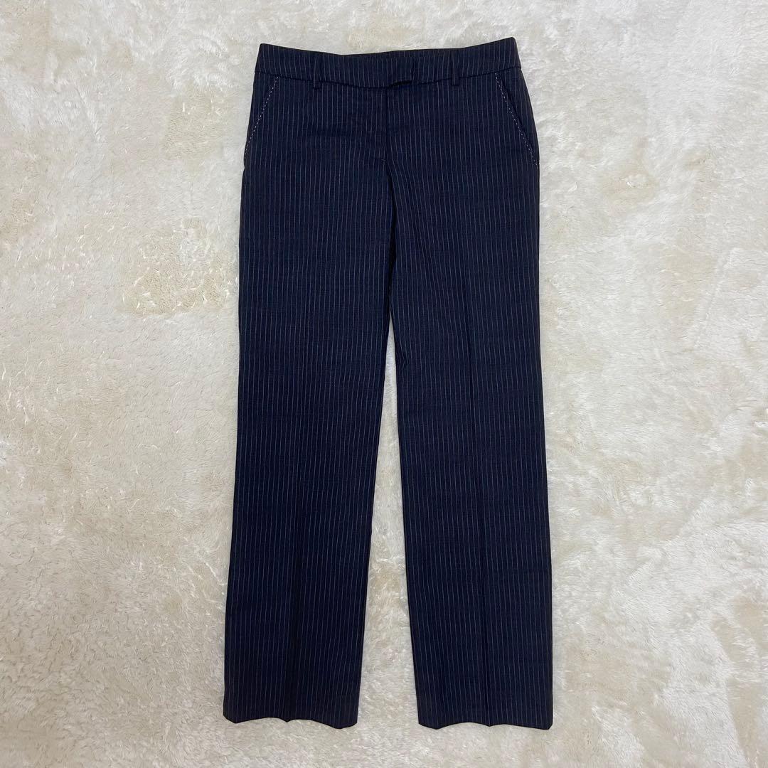 美品✨️Paul Smith モヘア ストライプ ワイドパンツ ビジネススーツ