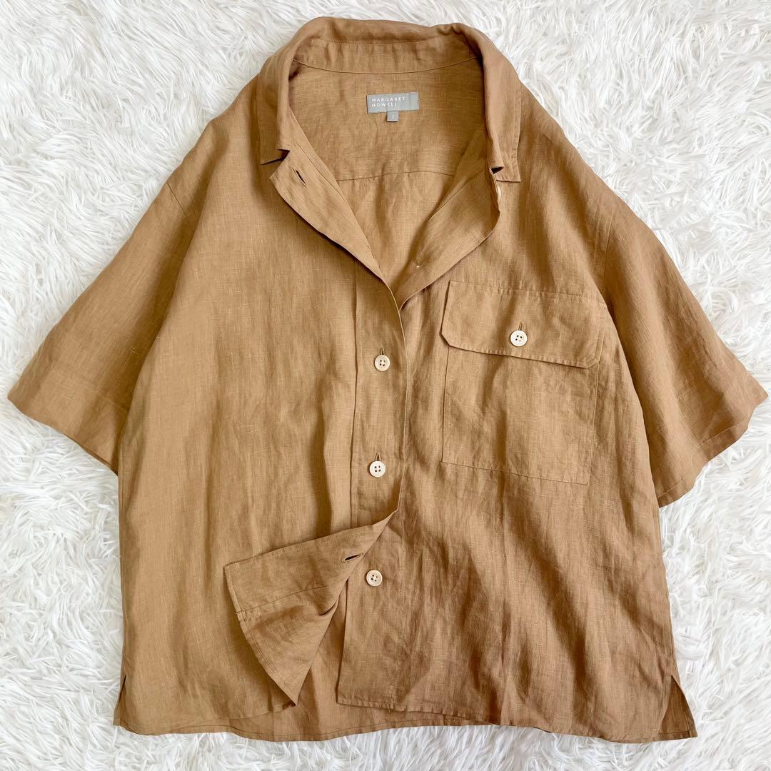 【未使用級】 23SS マーガレットハウエル リネンシャツ 定価34100円