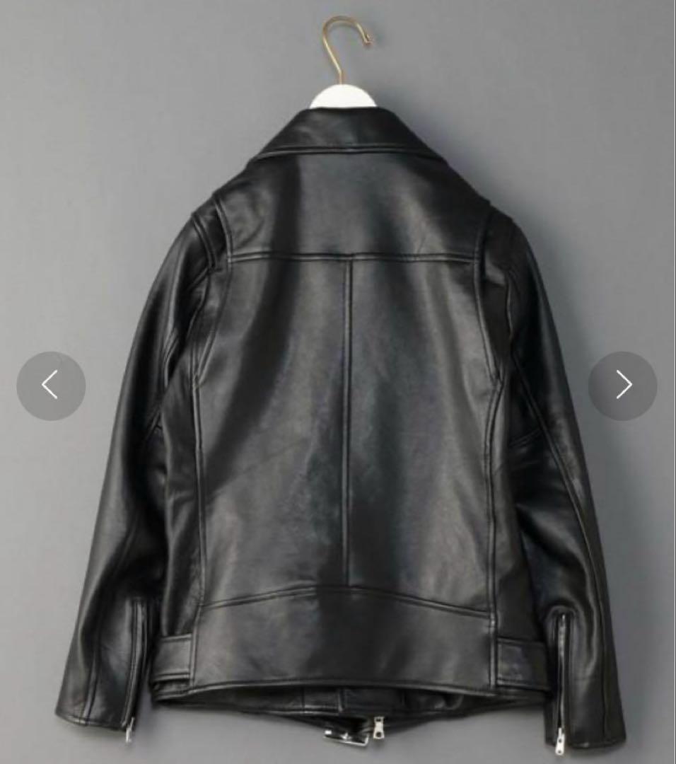 6(ROKU)beauty&youth ライダースジャケット ダブル ラムレザー