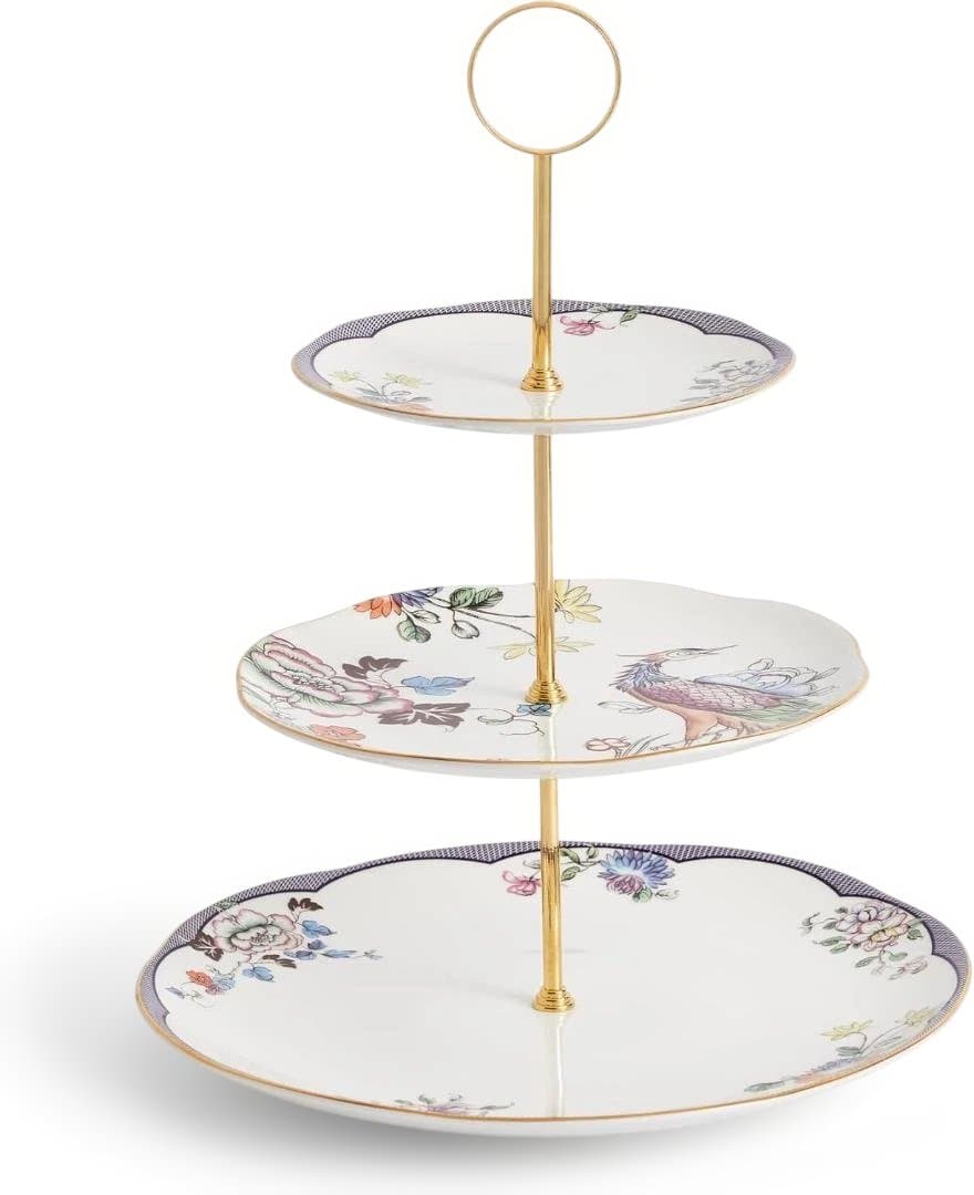  Fortune 花柄の3段ケーキスタンド 組立式