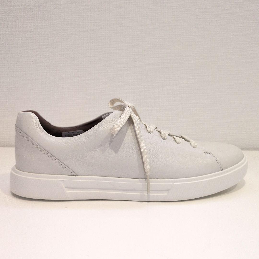 未使用 クラークス アンコスタレース スニーカー ホワイト レザー 27.5㎝