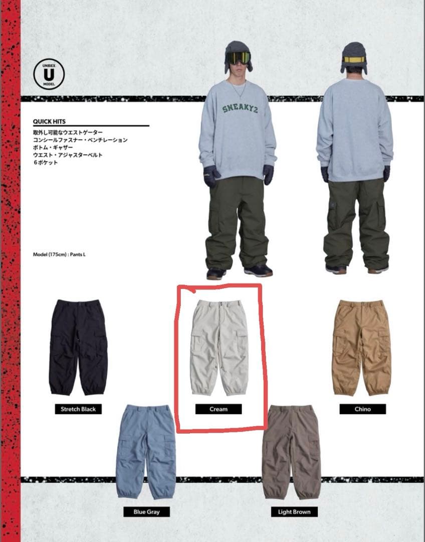 ROME SDS / バギーカーゴパンツ スノーボード