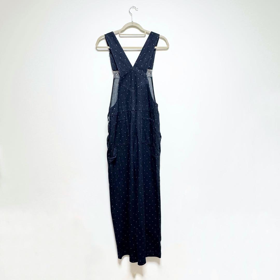 新品タグ付　U by Spick and Span ドットデニムオーバーオール