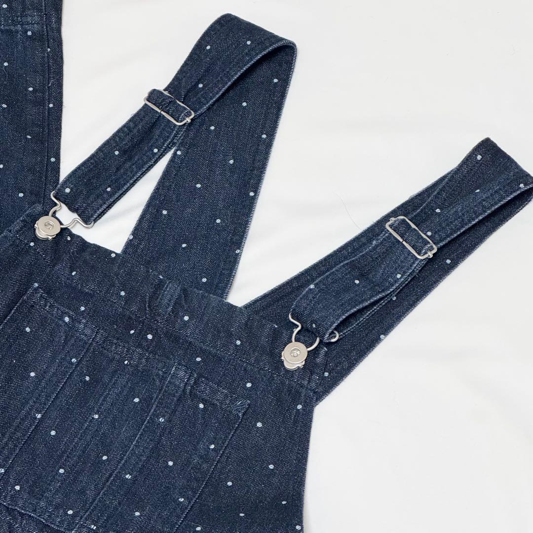 新品タグ付　U by Spick and Span ドットデニムオーバーオール