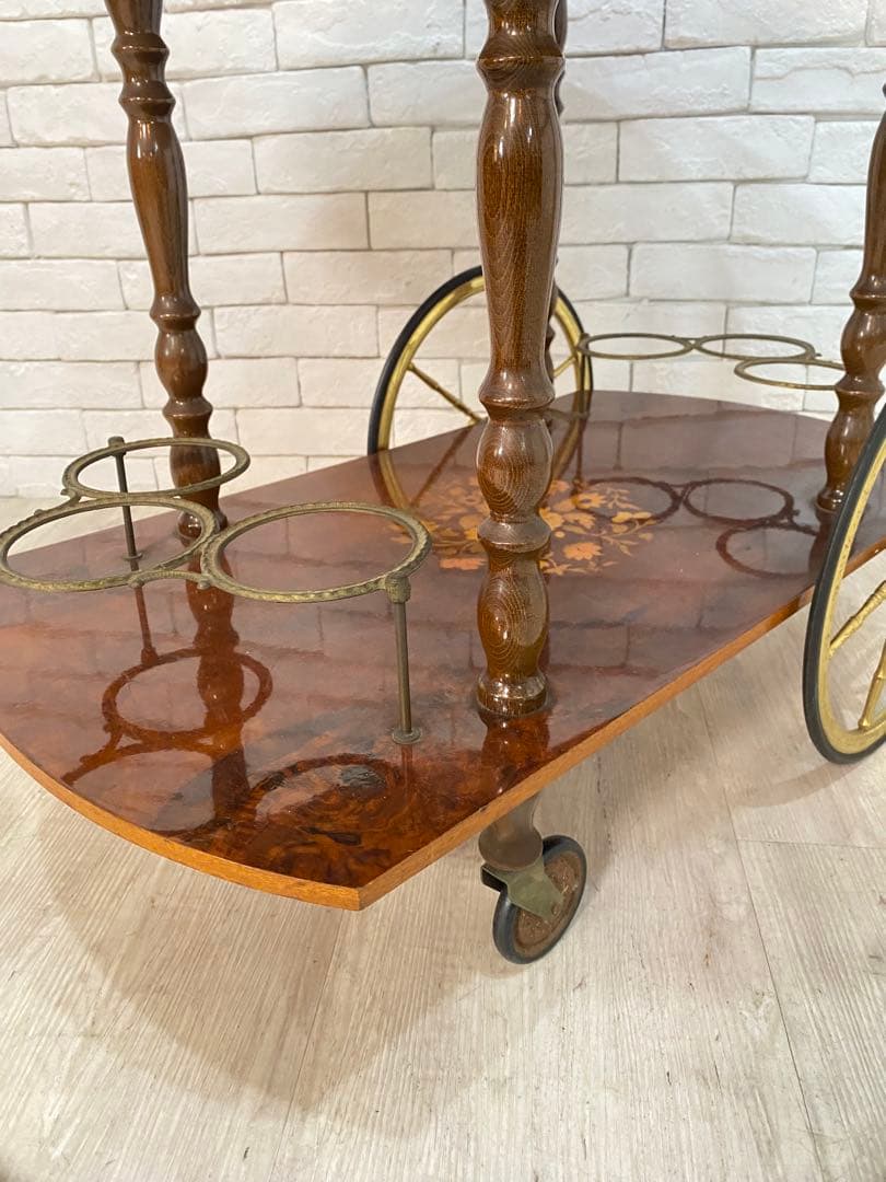 【東京都内23区配送無料】イタリア製　アンティーク　定価18万　キッチンワゴン