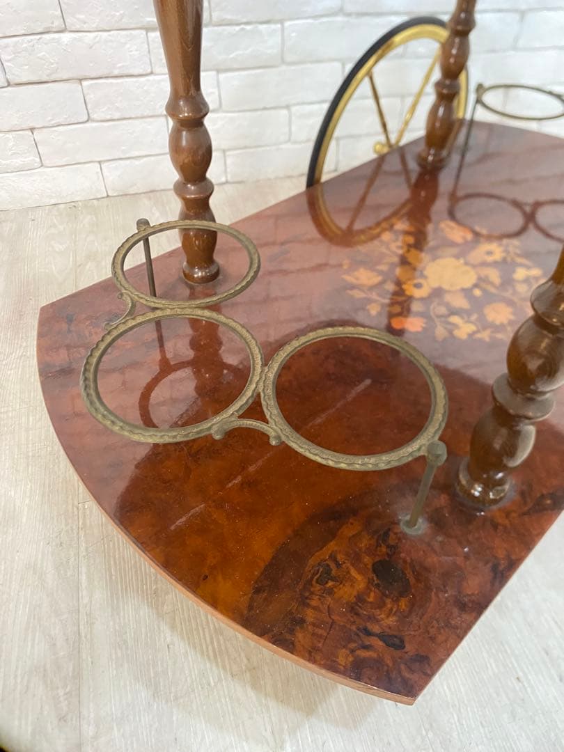 【東京都内23区配送無料】イタリア製　アンティーク　定価18万　キッチンワゴン