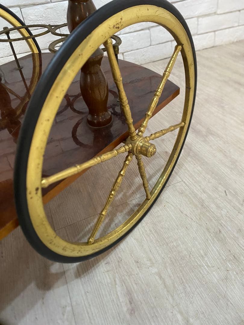 【東京都内23区配送無料】イタリア製　アンティーク　定価18万　キッチンワゴン