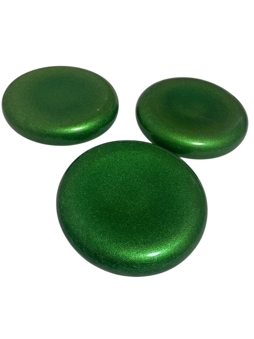 カマチ陶舗　3枚セット　前菜プレート グリーン　緑　kamachi 高級食器②