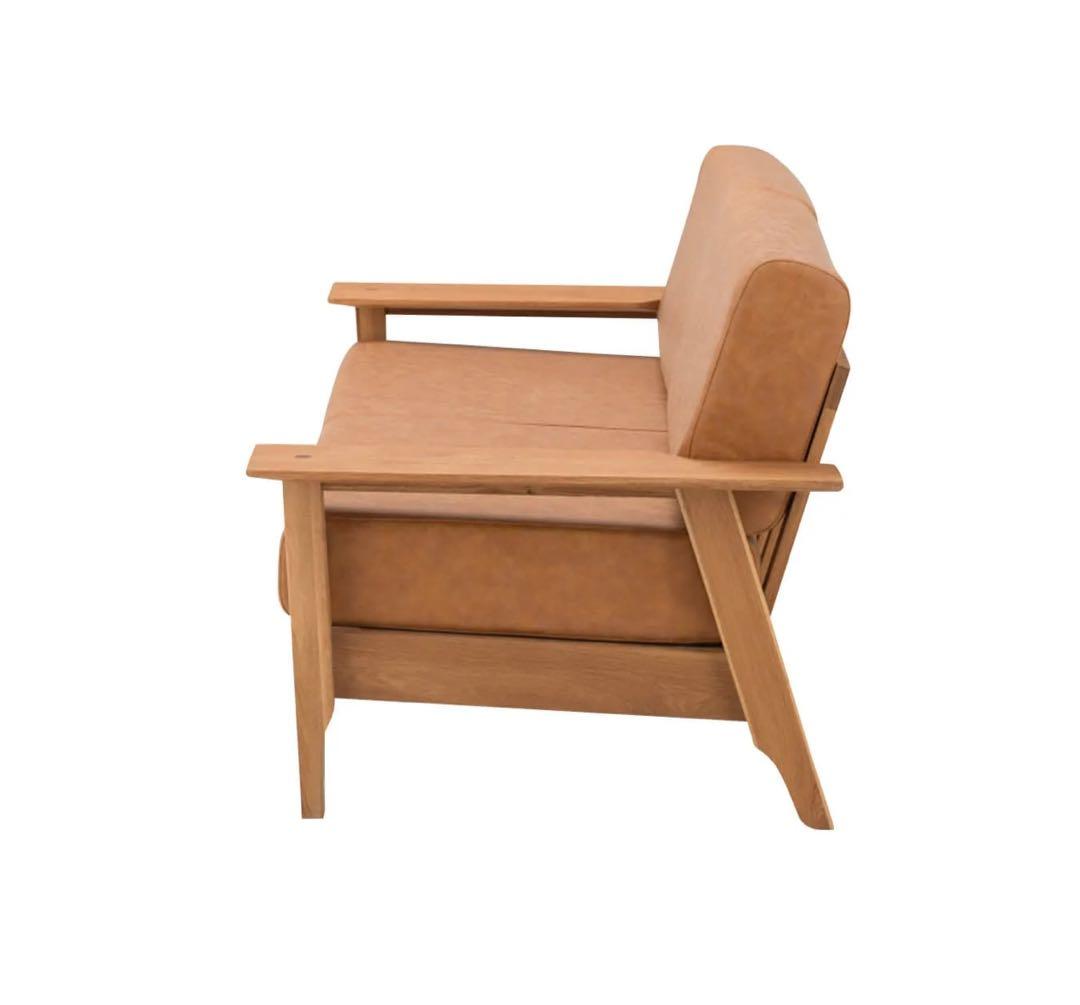 ソファ1610 2人掛け ライトブラウン NOCE