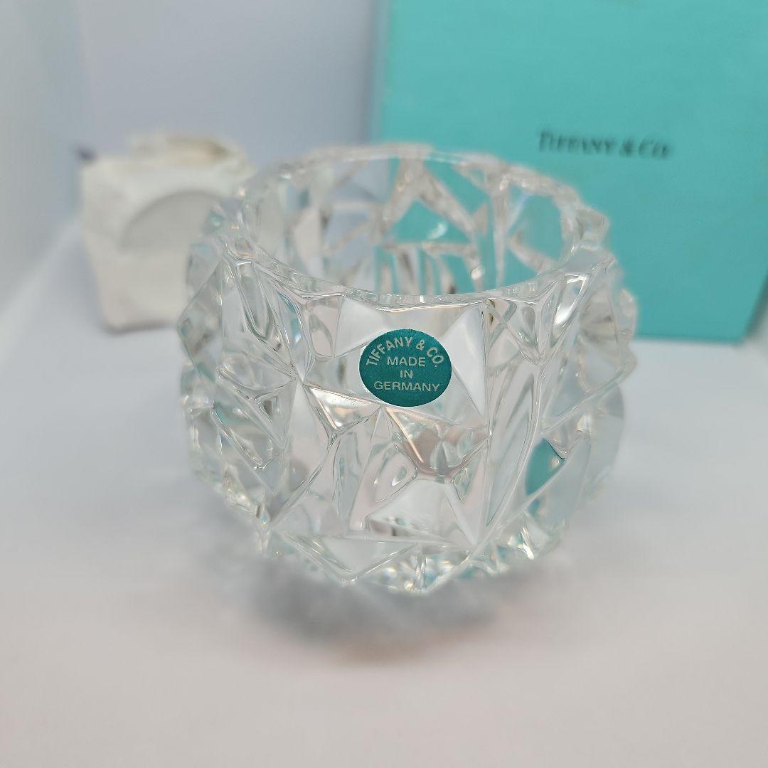 ティファニー　TIFFANY　クリスタル　キャンドルホルダー 　新品　花器
