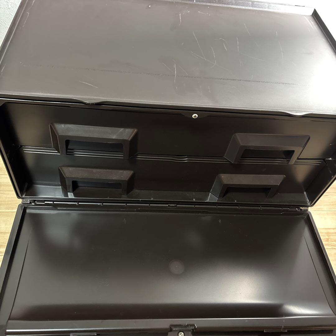 タッパーウェア　スーパーチェスト　2段ダークアンバー色　状態良い　最安値