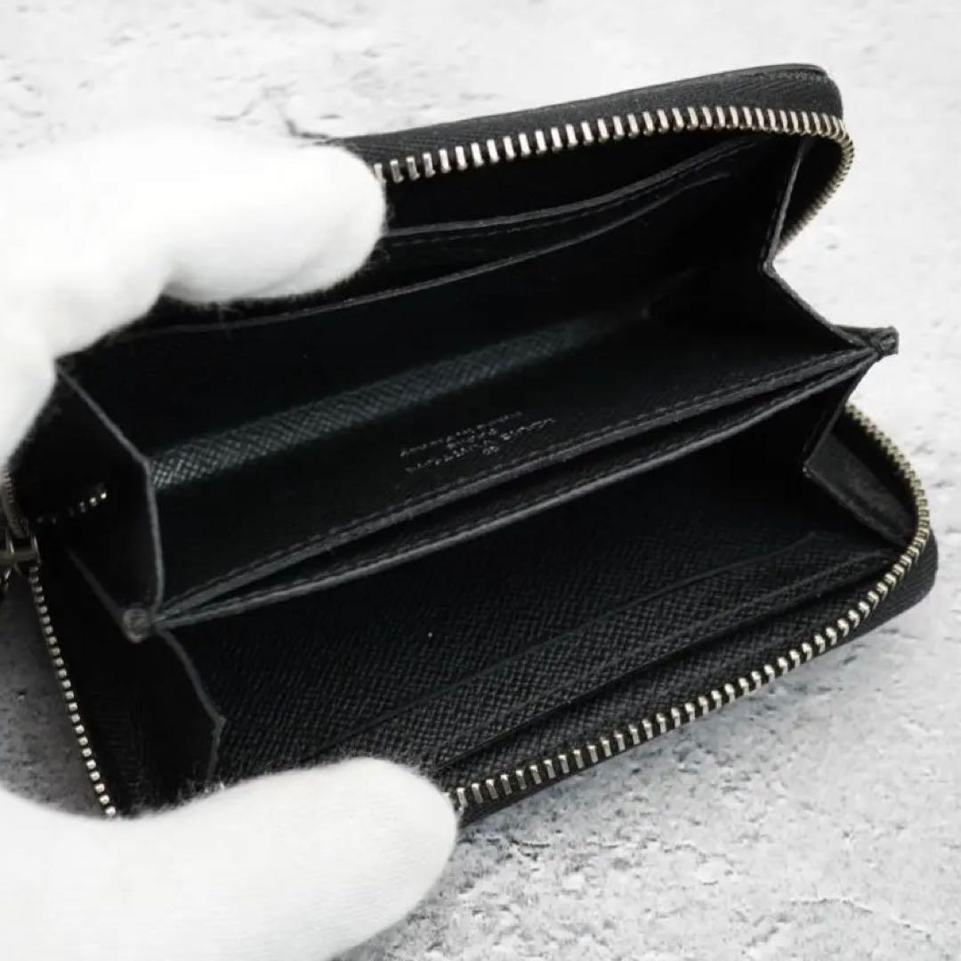 【超美品】ICタグ ルイヴィトン　小銭入れ　タイガ　ジッピーパー　黒