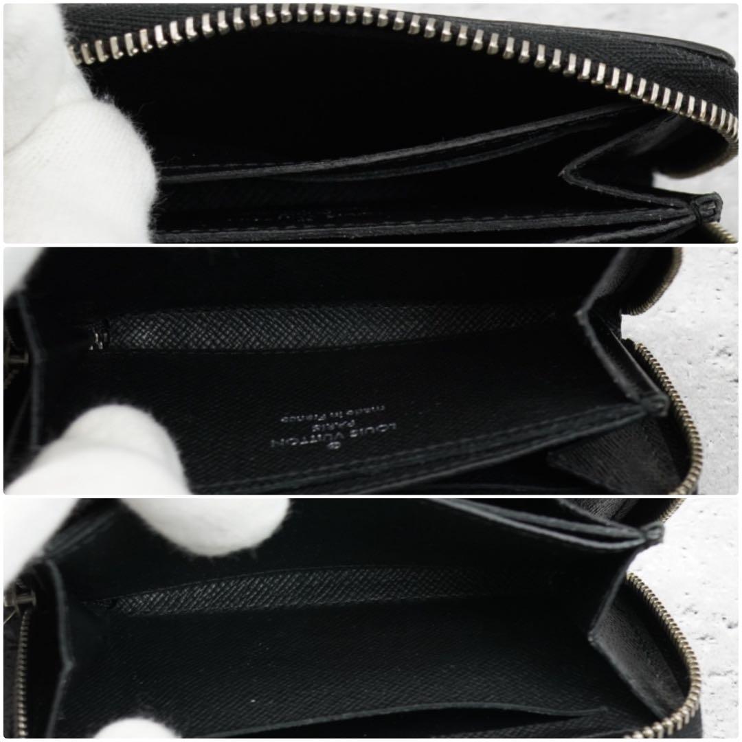 【超美品】ICタグ ルイヴィトン　小銭入れ　タイガ　ジッピーパー　黒