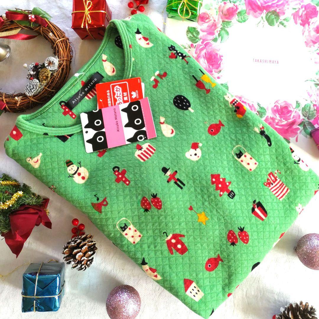 新品　マタノアツコルームウェア　ネグリジェ　あったか素材ワンピースパジャマ　Ｍ