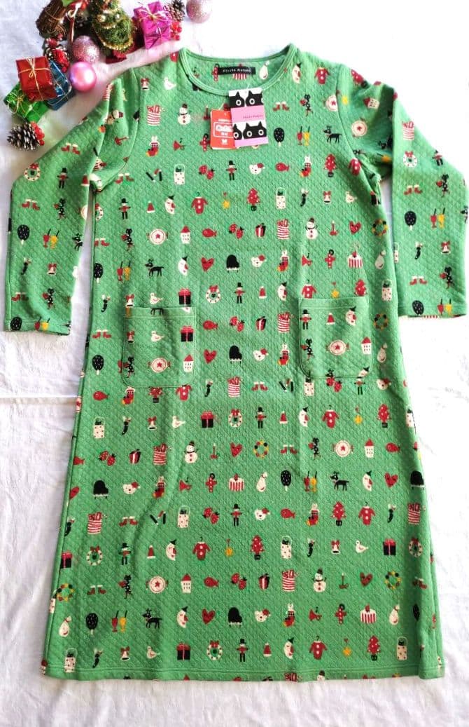 新品　マタノアツコルームウェア　ネグリジェ　あったか素材ワンピースパジャマ　Ｍ