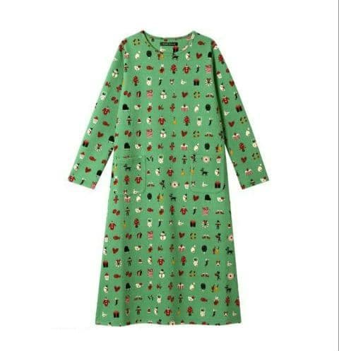 新品　マタノアツコルームウェア　ネグリジェ　あったか素材ワンピースパジャマ　Ｍ