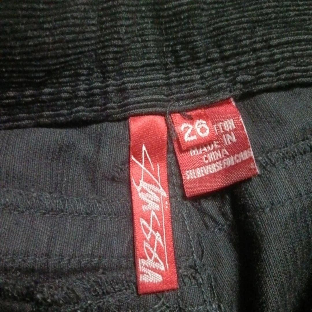 【希少】Stussy ステューシー コーデュロイパンツ ブラック 26 刺繍入り