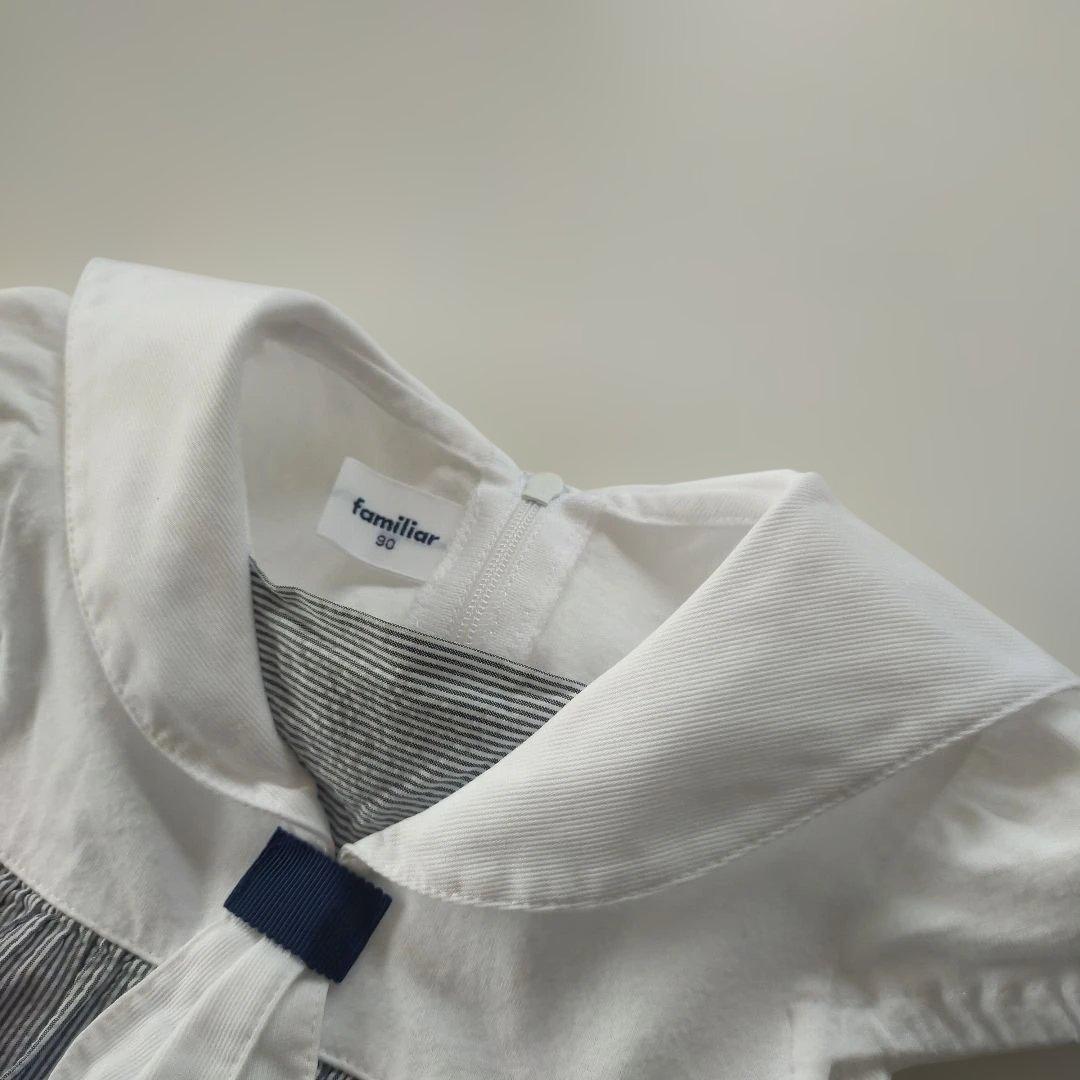 美品★2024SS★90cm familiar セーラー衿半袖ワンピース