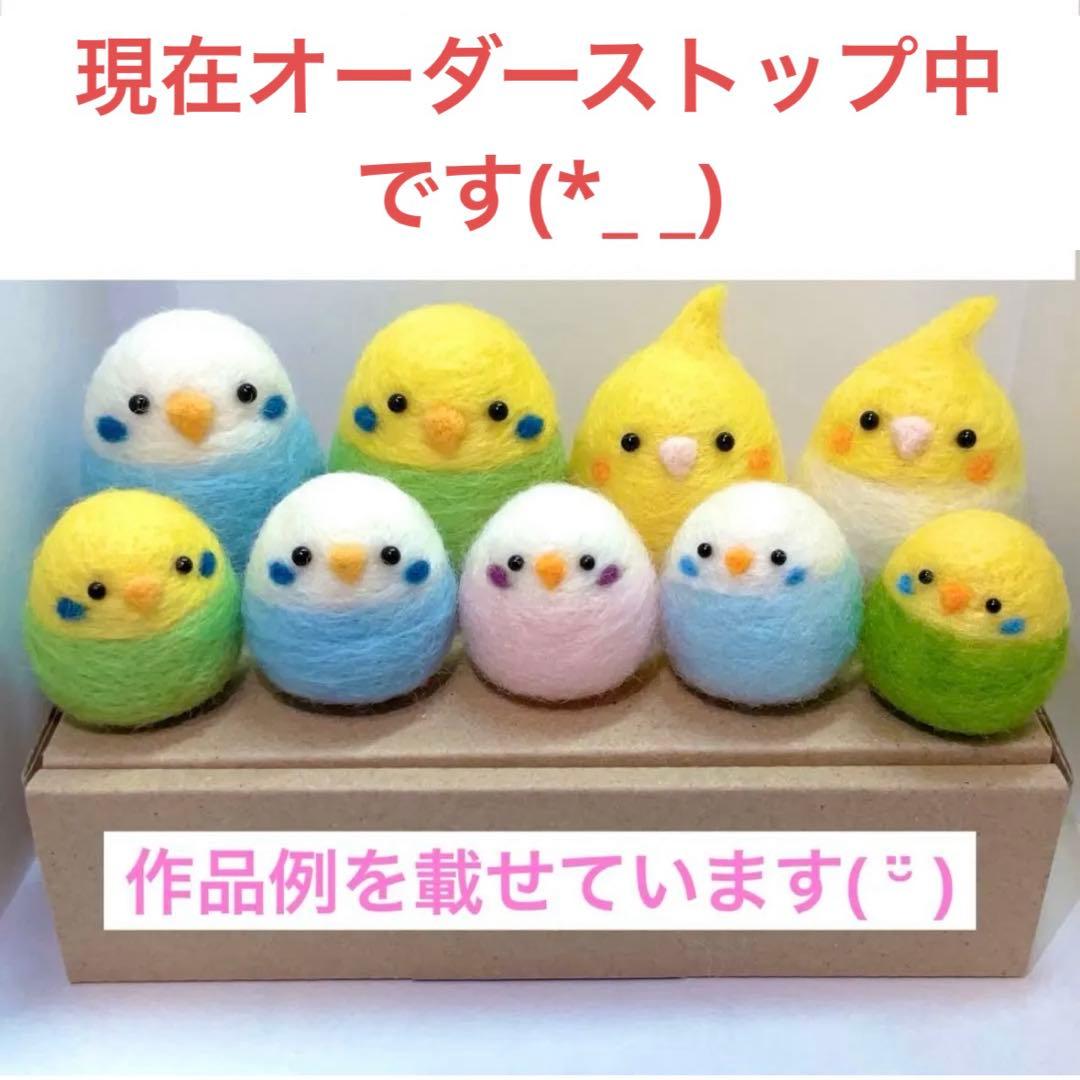 【現在オーダーストップ中】羊毛フェルト セキセイインコ ハンドメイド