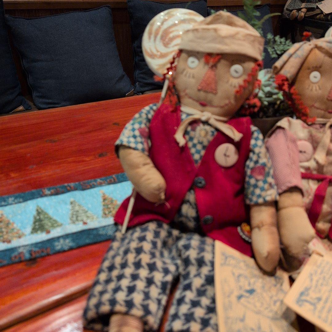 タタードラビットアンティーク布製人形2体セット