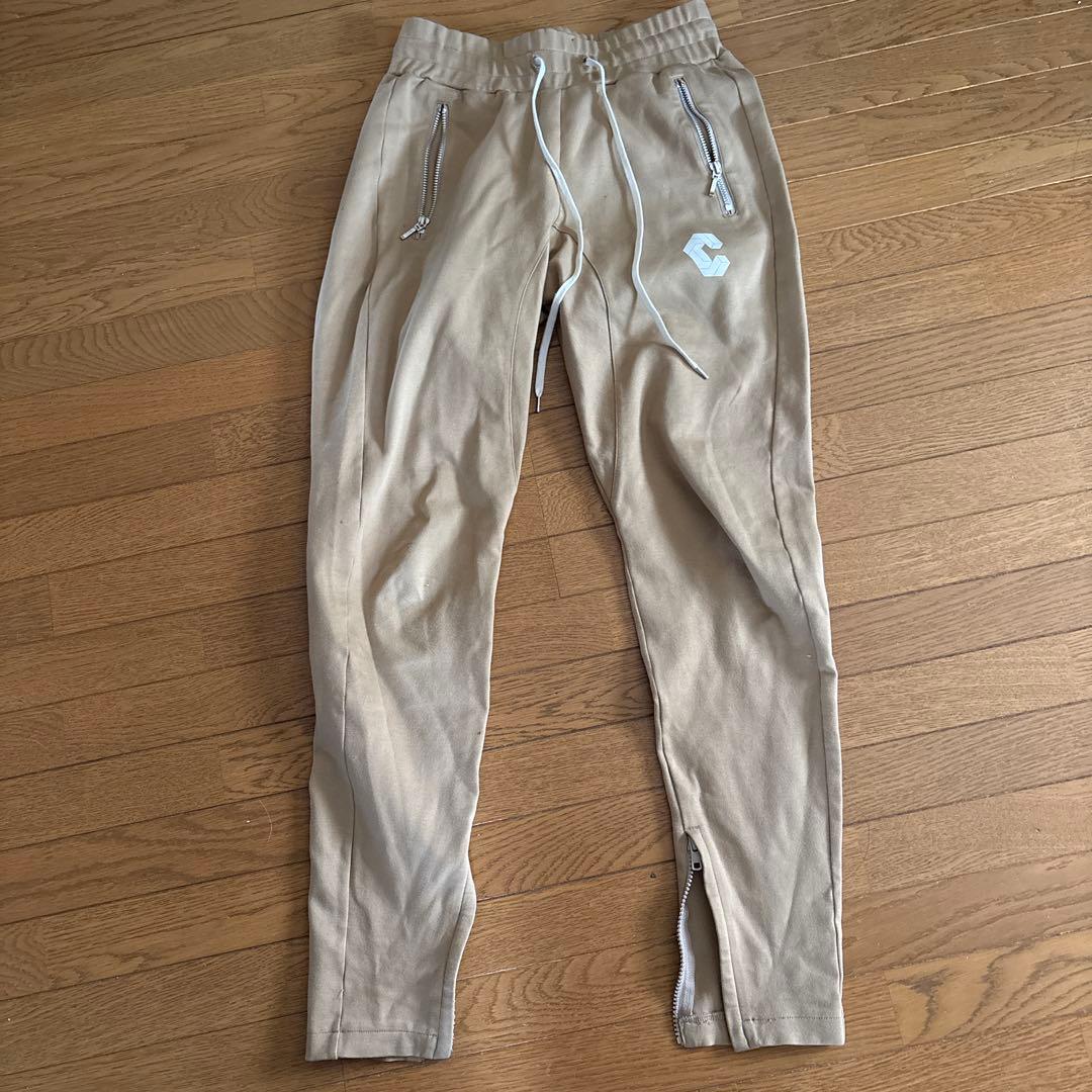 値下げ　CRONOS ベージュ トレーニングパンツ Ｍ