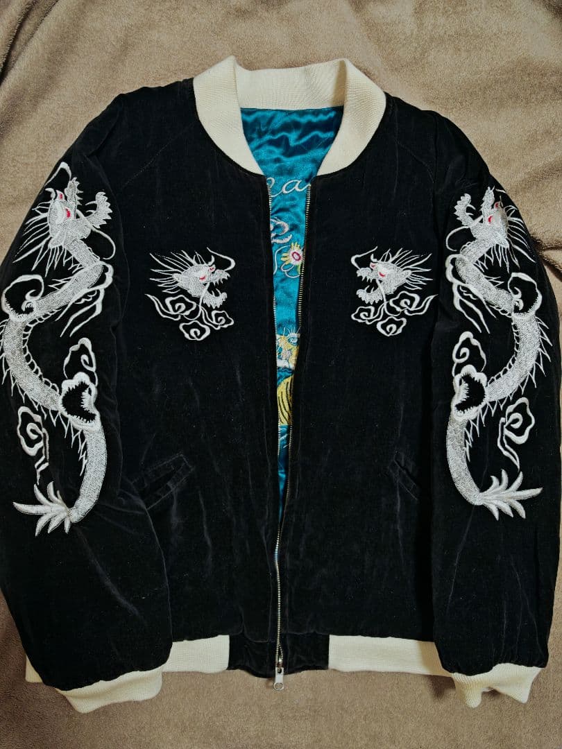 OPEN DICH２面用 別珍 虎龍ワシ 日本限定 スカジャン vintage