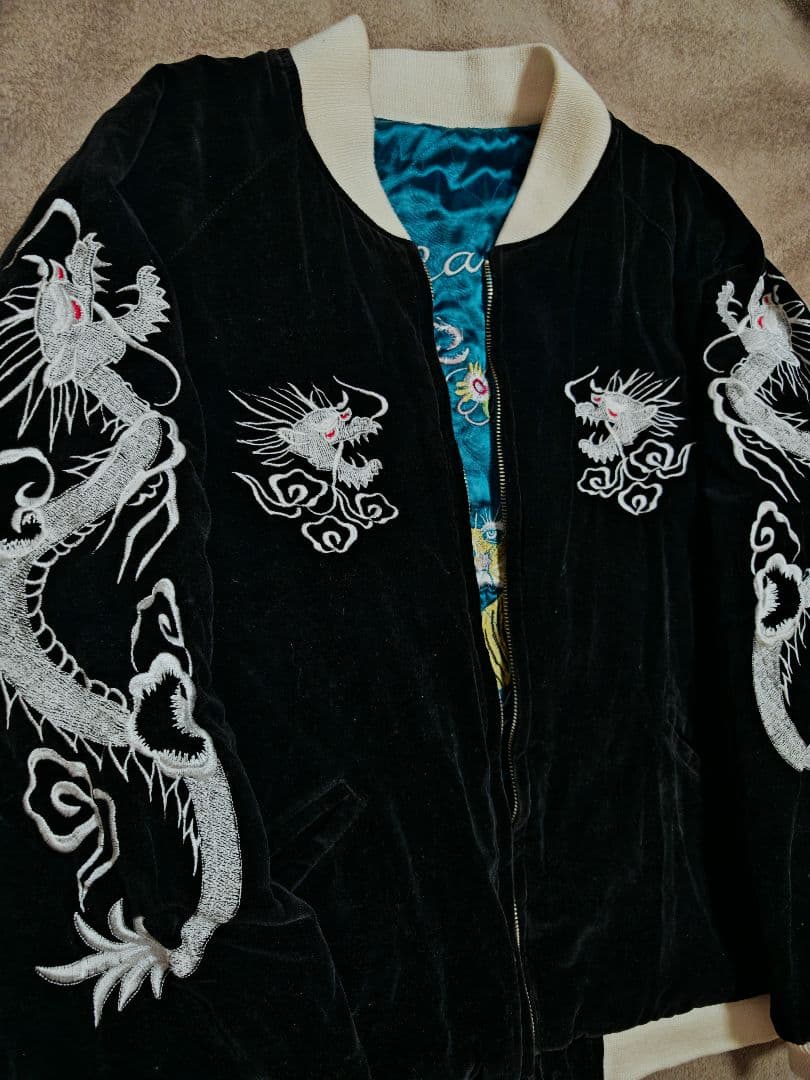 OPEN DICH２面用 別珍 虎龍ワシ 日本限定 スカジャン vintage