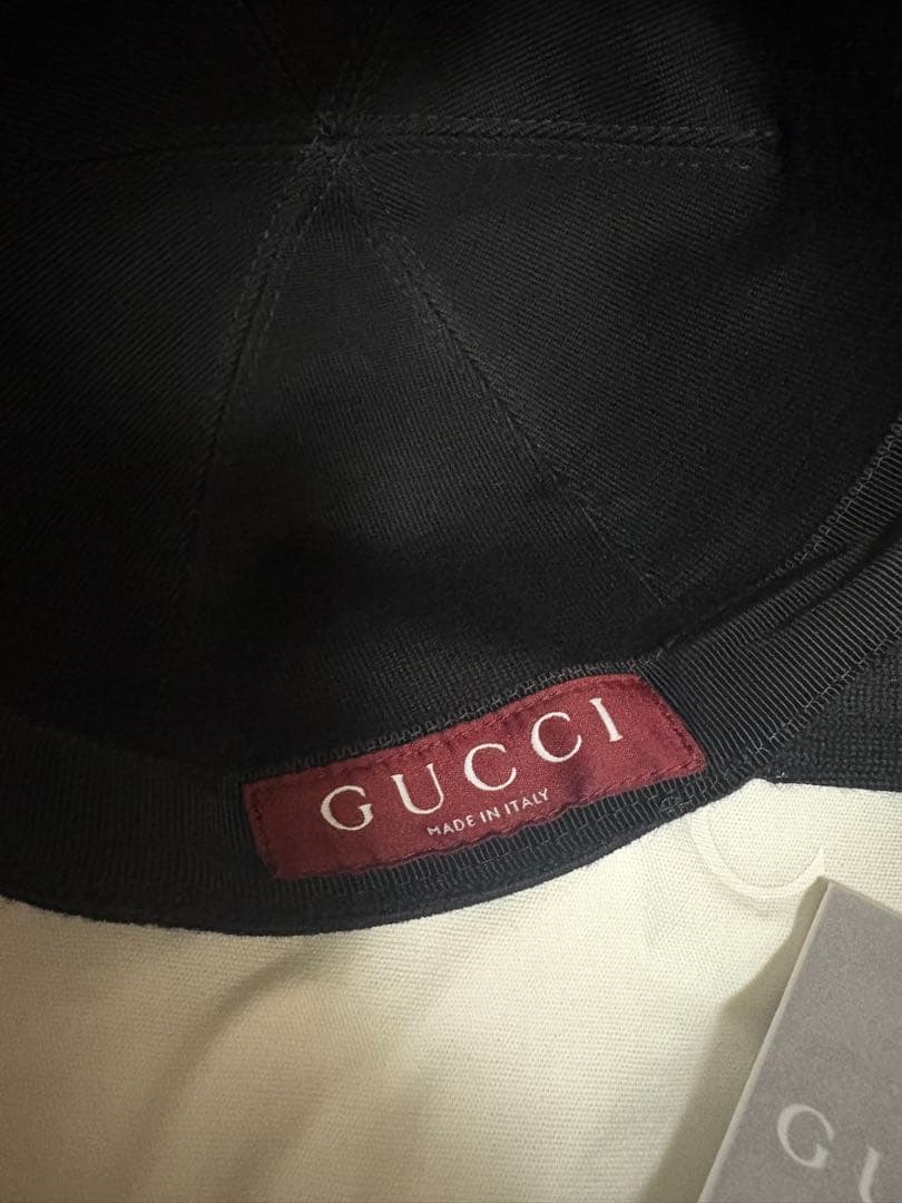 GUCCI ブラック ベースボールキャップ　Mサイズ