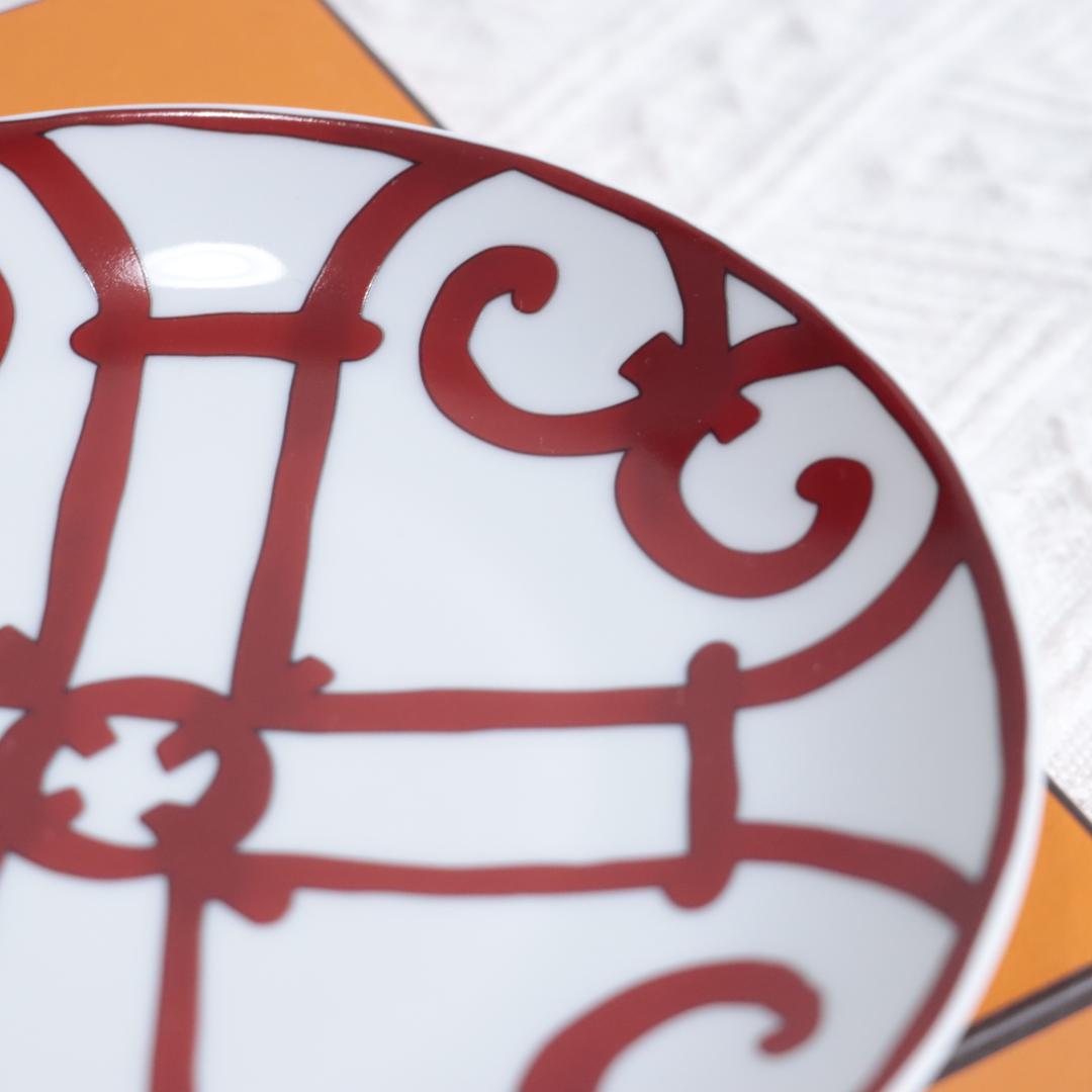 エルメス HERMES ガダルキヴィール プレート レッド　お皿　サークル