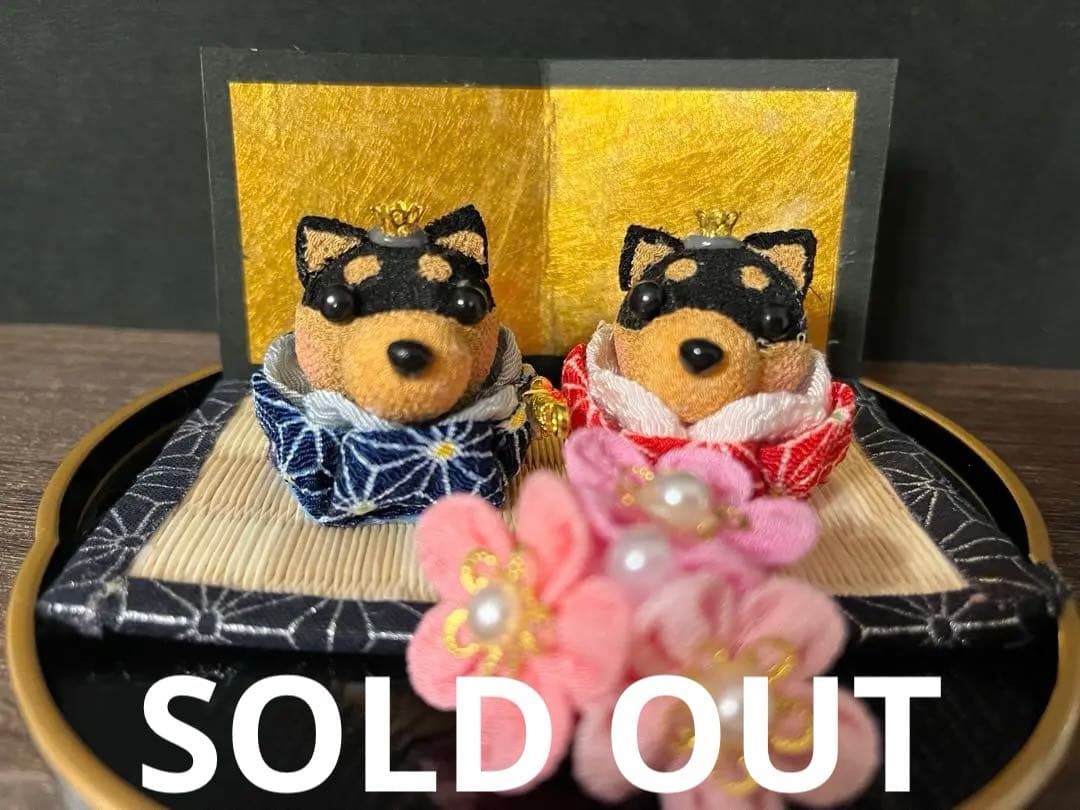 つまみ細工　ミニピン雛人形　& 五月人形　2way