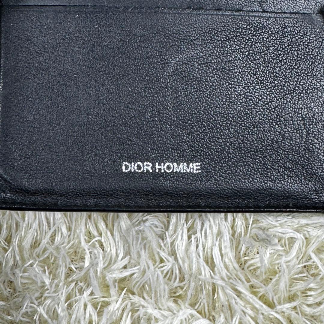 希少✨クリスチャンディオール　マネークリップ　ジャカードオブリーク　レザー　黒