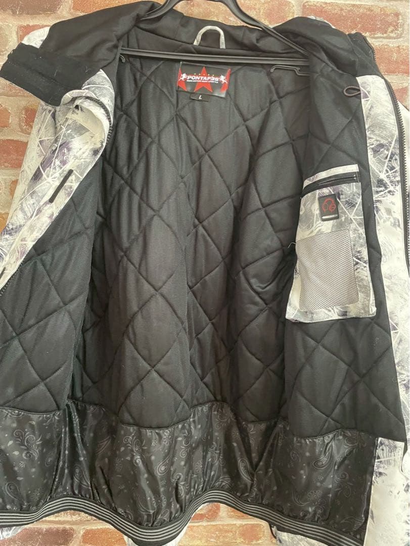 スノーボードジャケット ホワイト/ブラック　上下